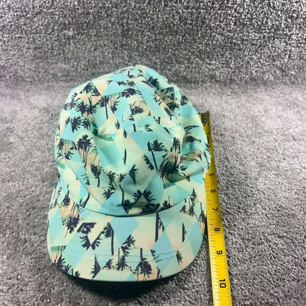 Joe Boxer Newsboy Hat Teal Tropical Palm Tree Print Flat Cap OSFM